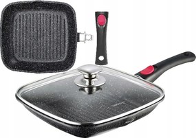 Grill serpenyő Kinghoff Levehető fogantyú 24 cm márvány