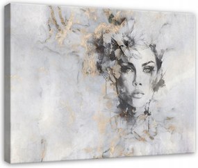 Vászonkép Női Beton Arany Szürke Nappali Hálószoba Vászon 60x40
