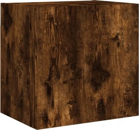 vidaXL füstös tölgy színű szerelt fa fali TV-szekrény 40,5x30x40 cm