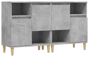 2 db betonszürke szerelt fa tálalószekrény 60 x 35 x 70 cm