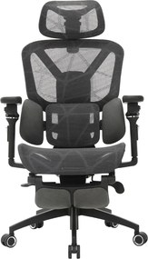 Irodai szék, sötétszürke/fekete, teherbírás 150 kg, VILMER