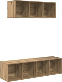 vidaXL TV szekrény garnitúra 2 pcs Artisan tölgy Faanyag