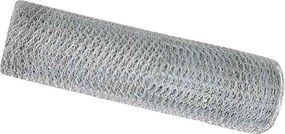 vidaXL Hexagon kerítés Ezüst 0,5 x 10 m Horganyzott acél