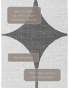 Fekete-fehér kültéri-beltéri szőnyeg 200x290 cm Duet Bowen – NORTHRUGS