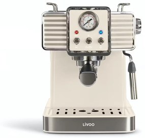 LIVOO krém színű retro elektromos kávéfőző