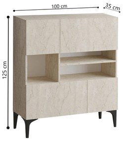 Konzolasztal Krista - Travertine