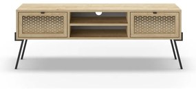 Natúr színű TV-állvány tölgyfa dekorral 140x51 cm Ecrin – Marckeric