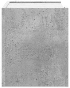 Betonszürke falra szerelhető éjjeliszekrény 45 x 30 x 35 cm