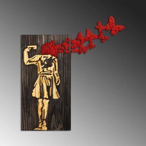 Banksy fém fa fali dekoráció, 62×70 cm