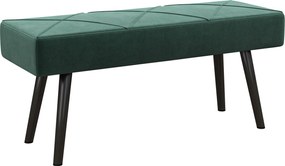 HOMCOM Velúr Hatású Kárpitozott Pad, Ágyvégi Pad X Mintával, Acél Lábakkal, Cipőpad Hálószobába, Nappaliba, Előszobába, 100 x 36 x 45 cm, Zöld | Aosom