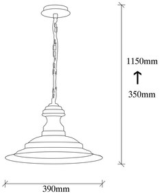 Bronzszínű függőlámpa fém búrával ø 39 cm Sivani – Opviq lights