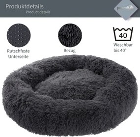 PESTUFF Kutyafekhely kerek  100 cm sötétszürke