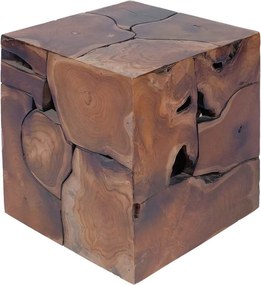 vidaXL 2 db barna tömör tikfa zsámoly 40x40x45 cm