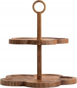 Gibara kétszintes virág alakú patera 25x28,5 cm Homla