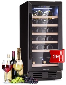 Vinovilla 29 Built-In, beépíthető borhűtő, 81 liter, 29 palack, 1 zóna, üvegajtó, rozsdamentes acél