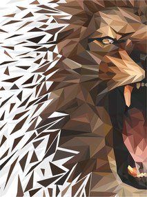 Tapéta Oroszlán Geometrikus vinil A természet ereje modern design 184x254 +ragasztó