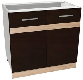 Salandra kétajtós alsó konyhaszekrény IC 80 Dark sonoma N