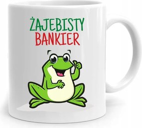 Bankárnak Ajándék Bögre Békás Bankár nyomott mintával