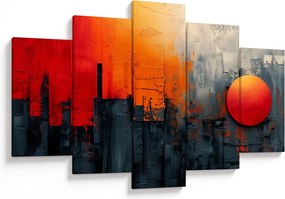 Kép - Absztrakt festmény a városról (150x105 cm)