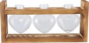 3X Növény Szaporító Állvány Fa Üveg Kaspó Terrárium Váza