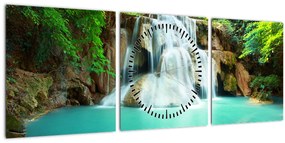 A vízesések képe (órával) (90x30 cm)