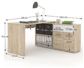 Sarok számítógépasztal Rafane RAF 12. 752695