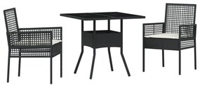 3 darabos kertibútor szett világosszürke polyrattan