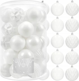 Karácsonyfadísz Fehér Díszek Karácsonyi Dekoráció 8CM 30DB