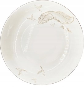 Kerámia Tányér Kerek 26,6cm Ecru Arany Toll 150924
