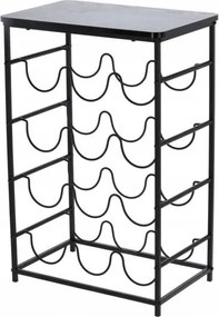 Fém Bortartó Állvány 12 Palack Számára Méretek 40 X 26 X 60 CM Fekete