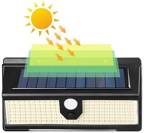Napelemes kerti világítás mozgásérzékelővel - 190 LED