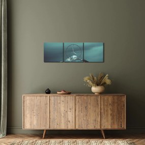 A hegy képe (órával) (90x30 cm)