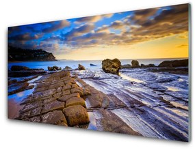 Fali üvegkép Beach Landscape 125x50 cm