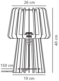 Nordlux - Asztali lámpa GROA 1xE27/40W/230V