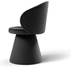 Sötétszürke bársony fotel Inez – Micadoni