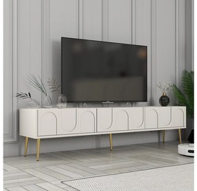 TV asztal/szekrény Bipemu 3 (krém + arany) . 1095681