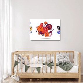 Színes körök képe (üvegen) (70x50 cm)