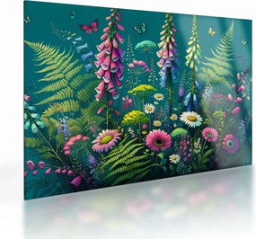 Üveg kép - Mezei virágok (70x50 cm)