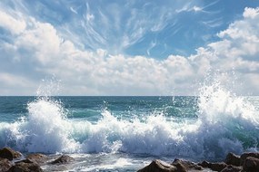 Fotótapéta Flizelina Tájkép Víz Tengerpart Óceán Hullámok 254x184 ragasztó