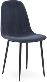 Timon design szék, szürke kordbársony, fekete fém láb
