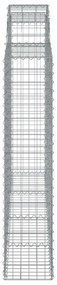 3 db íves horganyzott vas gabion kosár 200x30x140/160 cm