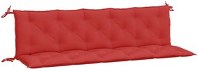 2 db piros oxford szövet kerti padpárna 180 x 50 x 7 cm