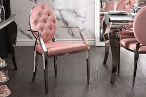 Design szék háttámlákkal Rococo II rózsaszín