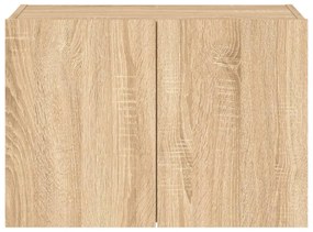sonoma tölgy színű fali TV-szekrény LED-ekkel 60x35x41 cm