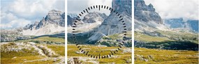 Kép - Olasz Dolomitok (órával) (90x30 cm)