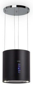 Klarstein Barett, sziget páraelszívó, Ø 35 cm, légkeringetés, 560 m³/ó, LED, aktívszén szűrő, fekete