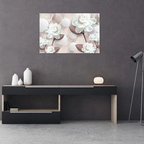 Kép - Rózsa virágok (90x60 cm)