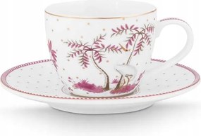 Eszpresszó csésze Jolie Dots Gold Pink PiP Studio, 120 ml