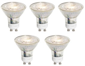 5 darabos GU10 50mm 3 lépésben színhőmérséklet-szabályozható LED izzó, 4.9W 450 lm 2000-2700K