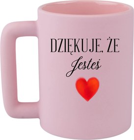 Bögre Rózsaszín Matt Leo Vicces Ajándék Köszönöm, Hogy Vagy